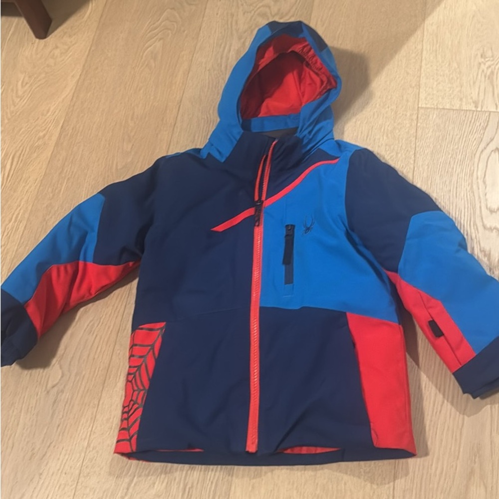 Spyder Kids Navy and Red ski coat